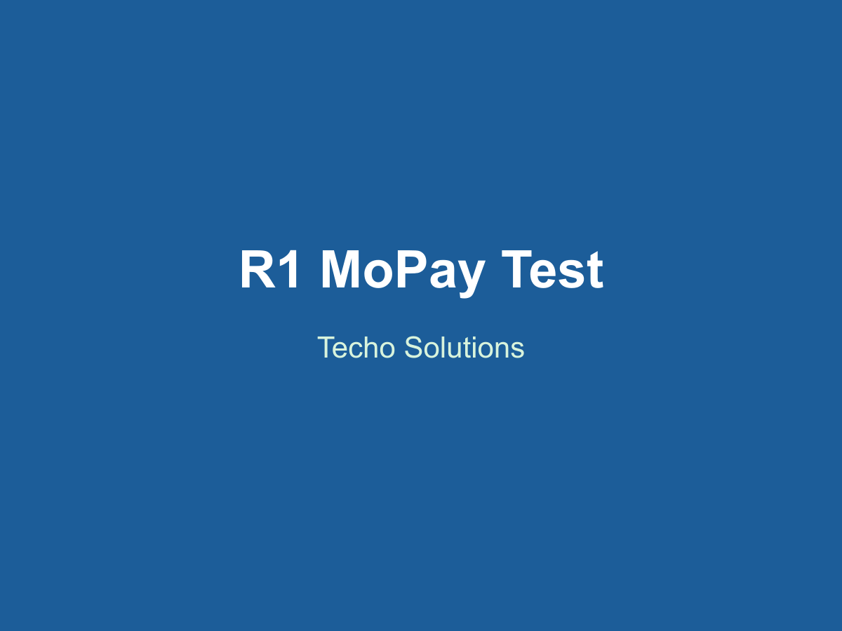 R1 MoPay test product image
